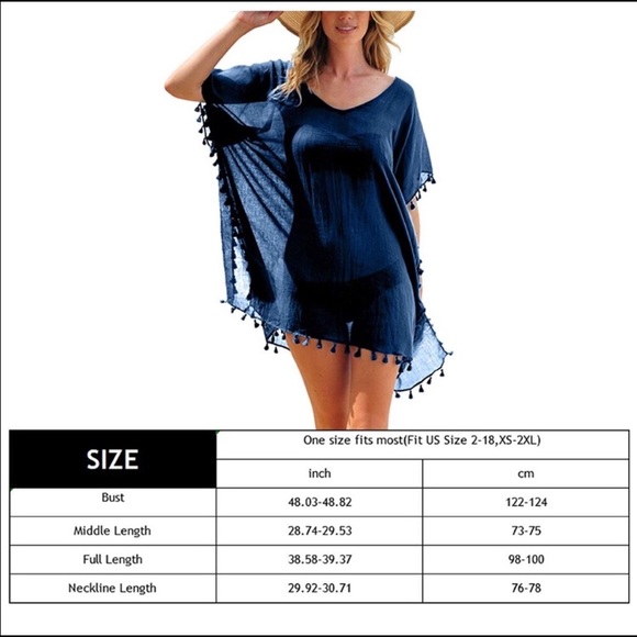 New Chiffon Tassels Beach Wear Women Swimsuit - Picture 3 of 3